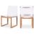 Tulum Outdoor Patio Mesh Waterproof Fabric Dining Side Chair with Natural Teak Base