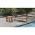 Tulum Outdoor Patio Mesh Waterproof Fabric Chaise Lounge Chair with Solid Teak Wood Frame