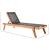 Tulum Outdoor Patio Mesh Waterproof Fabric Chaise Lounge Chair with Solid Teak Wood Frame