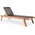 Tulum Outdoor Patio Mesh Waterproof Fabric Chaise Lounge Chair with Solid Teak Wood Frame