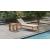 Tulum Outdoor Patio Mesh Waterproof Fabric Chaise Lounge Chair with Solid Teak Wood Frame