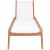 Tulum Outdoor Patio Mesh Waterproof Fabric Chaise Lounge Chair with Solid Teak Wood Frame