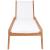 Tulum Outdoor Patio Mesh Waterproof Fabric Chaise Lounge Chair with Solid Teak Wood Frame