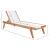 Tulum Outdoor Patio Mesh Waterproof Fabric Chaise Lounge Chair with Solid Teak Wood Frame