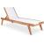 Tulum Outdoor Patio Mesh Waterproof Fabric Chaise Lounge Chair with Solid Teak Wood Frame