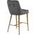 Owen Velvet Counter Stool with Polished Gold Legs