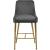 Owen Velvet Counter Stool with Polished Gold Legs