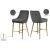 Owen Velvet Counter Stool with Polished Gold Legs
