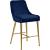 Owen Velvet Counter Stool with Polished Gold Legs
