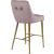 Owen Velvet Counter Stool with Polished Gold Legs