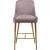 Owen Velvet Counter Stool with Polished Gold Legs
