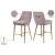 Owen Velvet Counter Stool with Polished Gold Legs