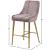 Owen Velvet Counter Stool with Polished Gold Legs