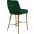 Owen Velvet Counter Stool with Polished Gold Legs