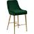 Owen Velvet Counter Stool with Polished Gold Legs