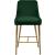 Owen Velvet Counter Stool with Polished Gold Legs