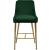 Owen Velvet Counter Stool with Polished Gold Legs