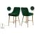 Owen Velvet Counter Stool with Polished Gold Legs