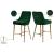 Owen Velvet Counter Stool with Polished Gold Legs