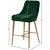Owen Velvet Counter Stool with Polished Gold Legs