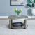 Sutton Round Wood Cocktail Table w/Metal Trim