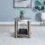Sutton Round Wood End Table w/Metal Trim