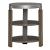 Sutton Round Wood Chairside Table w/Metal Trim