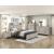 Everett Melamine/Wood Storage California King Panel Bed with LED Lighting