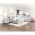 Linea Faux Fur/Wood California King Panel Bed