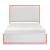 Lumin Faux Leather/Wood California King Panel Bed with LED Lighting