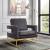 Noah Velvet Accent Chair with Gold Stainless Steel Base