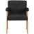 Woodloch Boucle Fabric Accent Chair with Natural Finish Solid Wood Frame