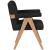 Woodloch Boucle Fabric Accent Chair with Natural Finish Solid Wood Frame