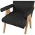 Woodloch Boucle Fabric Accent Chair with Natural Finish Solid Wood Frame