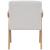 Woodloch Boucle Fabric Accent Chair with Natural Finish Solid Wood Frame