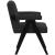 Woodloch Boucle Fabric Accent Chair with Black Finish Solid Wood Frame