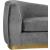 Julian Velvet Chaise Lounge with Stainless Steel Base
