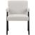 Woodloch Boucle Fabric Accent Chair with Black Finish Solid Wood Frame