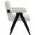 Woodloch Boucle Fabric Accent Chair with Black Finish Solid Wood Frame