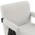 Woodloch Boucle Fabric Accent Chair with Black Finish Solid Wood Frame