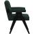 Woodloch Boucle Fabric Accent Chair with Black Finish Solid Wood Frame