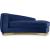 Julian Velvet Chaise Lounge with Gold Stainless Steel Base