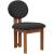 Napa Boucle Fabric Dining Chair with Solid Walnut Wood Frame