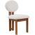Napa Boucle Fabric Dining Chair with Solid Walnut Wood Frame