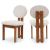 Napa Boucle Fabric Dining Chair with Solid Walnut Wood Frame