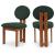 Napa Boucle Fabric Dining Chair with Solid Wood Frame