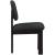 Napa Boucle Fabric Dining Chair with Solid Black Wood Frame