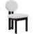Napa Boucle Fabric Dining Chair with Solid Black Wood Frame