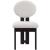 Napa Boucle Fabric Dining Chair with Solid Black Wood Frame