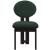 Napa Boucle Fabric Dining Chair with Solid Black Wood Frame